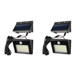 lumière solaire extérieure led moderne noire ip65 autoinstallation 32led 48led jardin