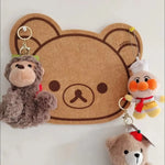 décoration murale kawaii ours mignon porte clés peluche polaroid pâtisserie liège texture granuleuse enfantin
