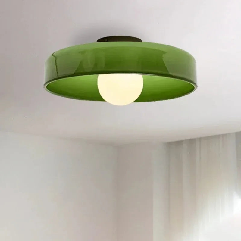 lampe led moderne vert jaune noir blanche adhésive rond lisse opaques chambre salon
