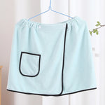 serviette plage bleu clair velours doux moderne confortable poche élastique taille