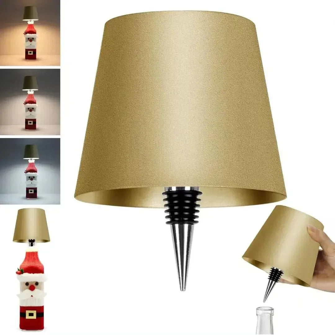 lampe table portable sans fil rechargeable bouteille vin transparente moderne minimaliste
