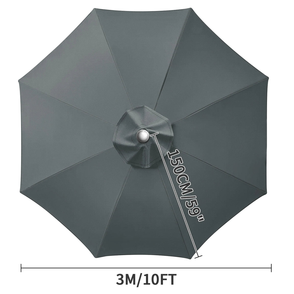 parapluie patio protection beige clair baleines moderne extérieur jardin remplacement toile supérieure