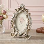 cadre photo doré ornements floraux baroques classique pieds noirsintérieur décoration résine moderne fixations pieds