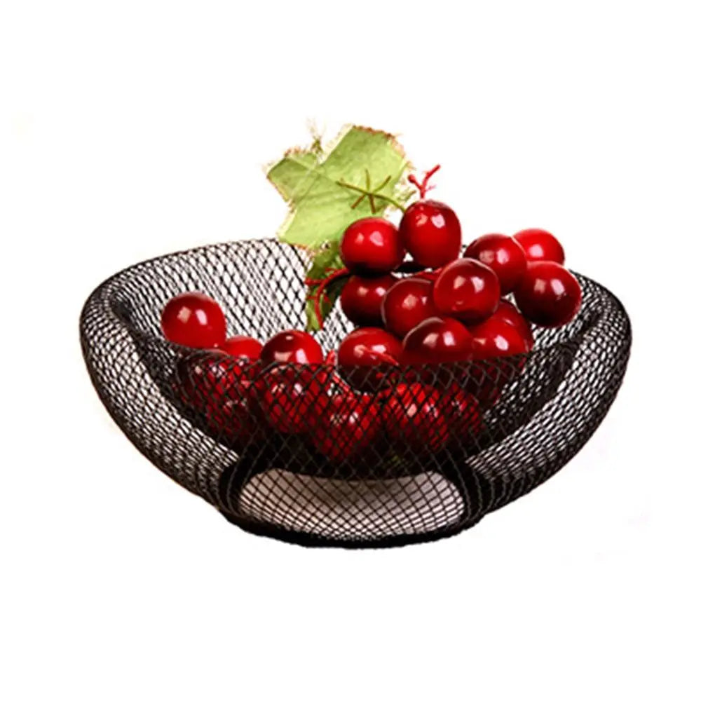 paniers fruits métal noir doré maille géométrique contemporains maison salon