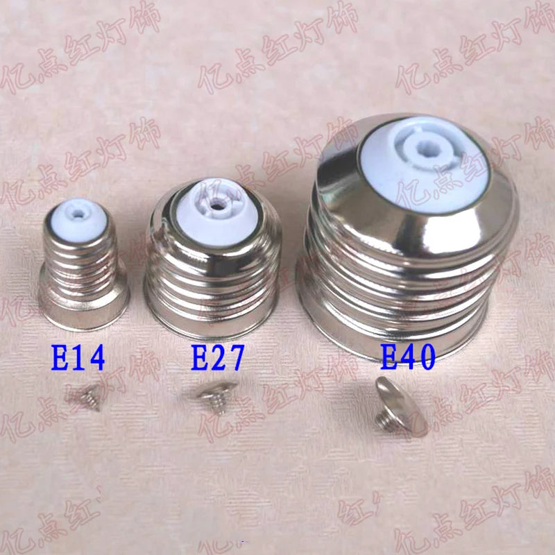adaptateurs ampoules argentés moderne e14 e27 e40 fixations oeilllets sans soudure