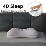 oreiller ergonomique mousse mémoire forme polyester gris clair moderne support cou lit catégorisation mémoire