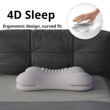 oreiller ergonomique mousse mémoire forme polyester gris clair moderne support cou lit catégorisation mémoire