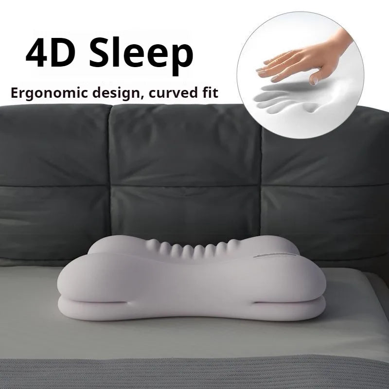 oreiller ergonomique mousse mémoire forme polyester gris clair moderne support cou lit catégorisation mémoire