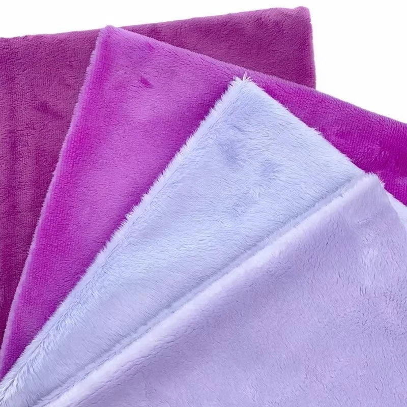 tissu velours doux violet rose blanc moderne confortable peluche respirant bricolage artisanat décoration