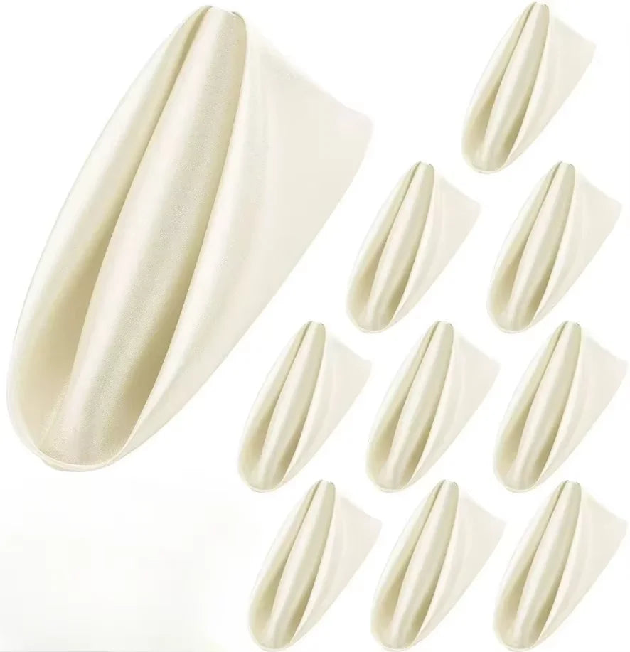 serviettes table vert foncé classiques satinées machine lavables 43cm 43cm restaurant maison