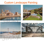 portrait réaliste homme femme enfant chien paysage architecture canal tableau toile huile personnalisé erotique