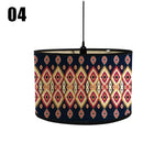 abat jour moderne fleur feuille tissu bambou ethnique floral opacité