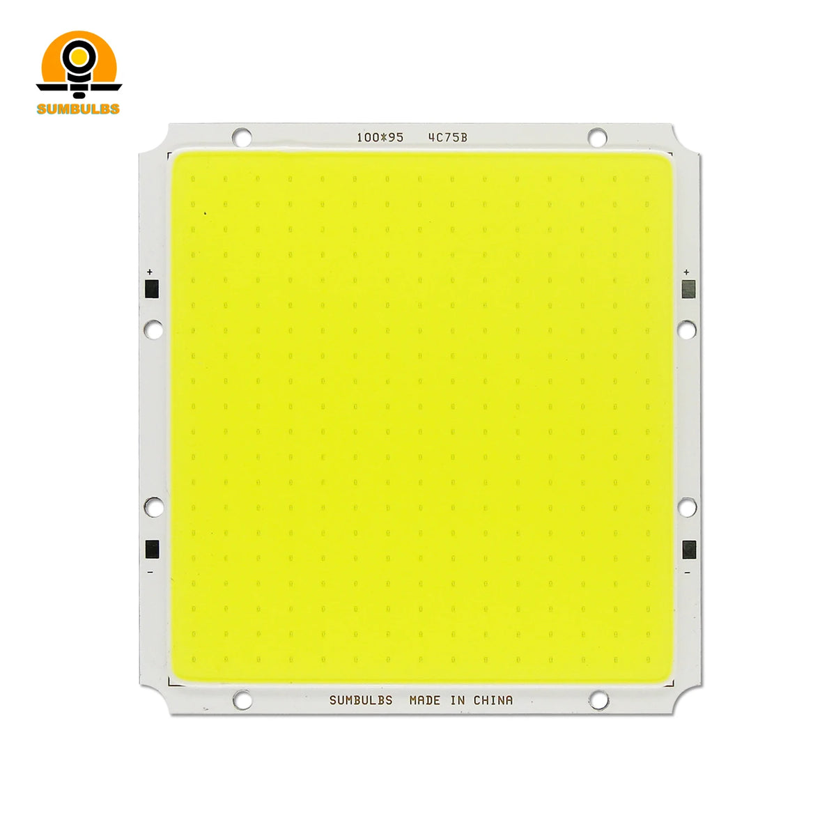 Panneau LED 100x95mm blanc gris métallique moderne 12V 50W aluminium silicone