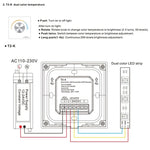 interrupteur led noir blanc ronde moderne rgb strip contrôleur gradation