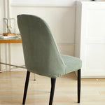 housses chaise peluche grise carreaux moderne polyester élasthanne banquet mariage salle manger fauteuil