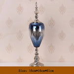 vases décoratifs bleu doré texture miroir opacité classique base solide