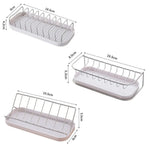 support savon moderne acier inoxydable blanc gris drainage salle bain fixé adhésif deux savons