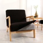housse fauteuil moderne tissu carreaux beige rouge gris extensible polyester lavable echangetable