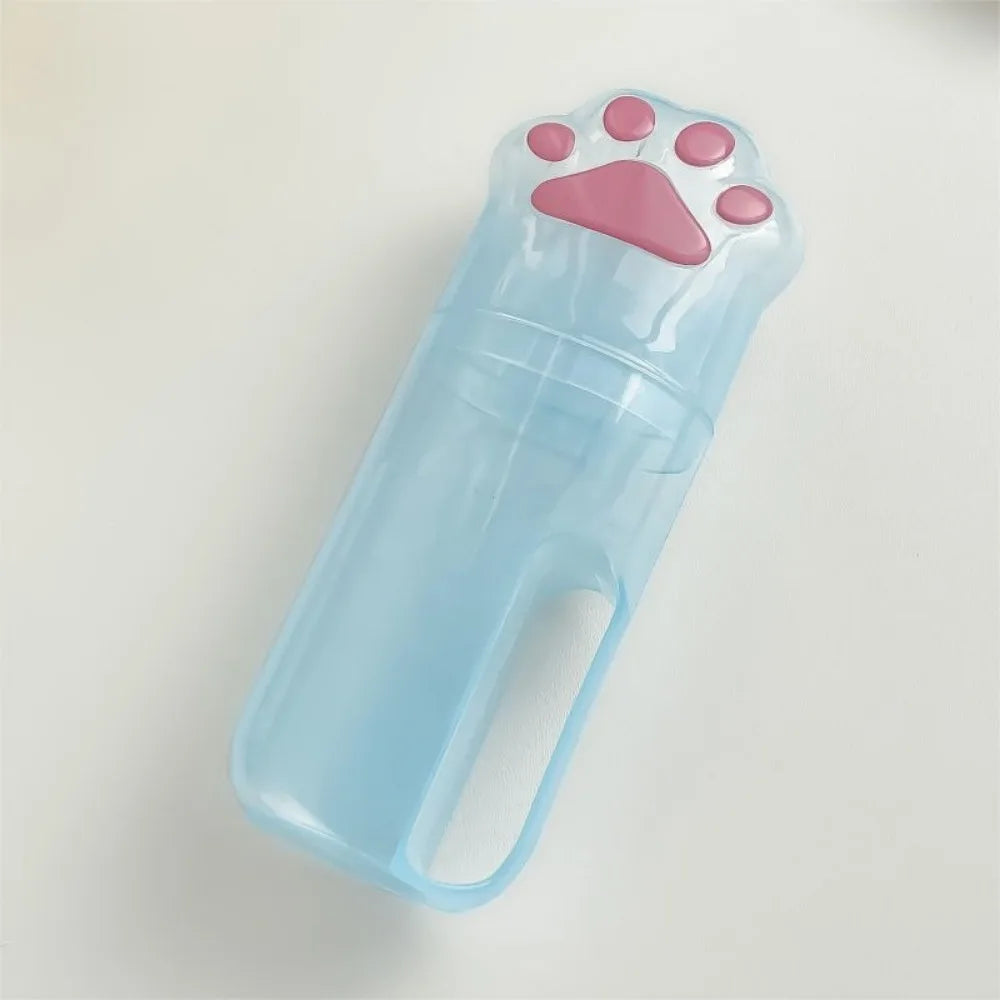 porte brosses dents tubes dentifrice motifs chats rose bleu beige adorable mignon enfantin translucent