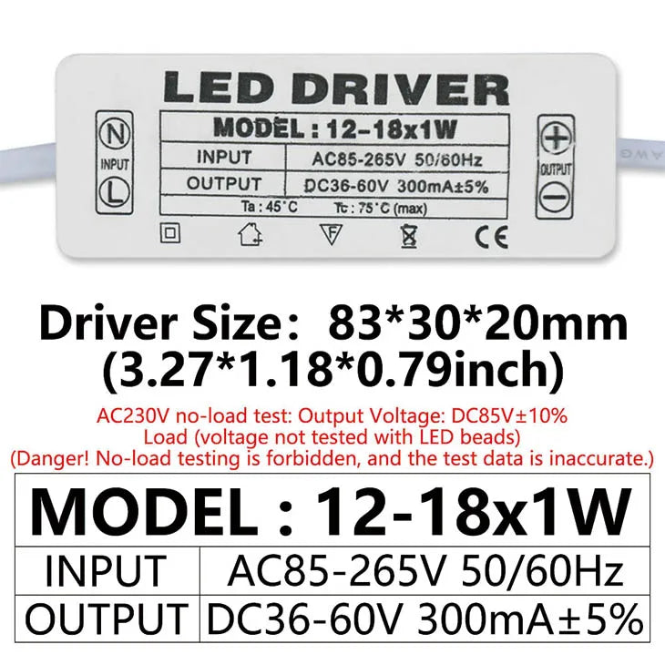 transformateur alimentation led 250ma 300ma 12v 24v 36v isolation stable électronique blanc connecteurs