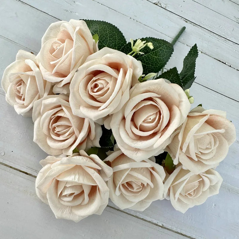 bouquet roses artificielles soie decoration intérieure moderne élégante anniversaire fiançailles graduation valentin
