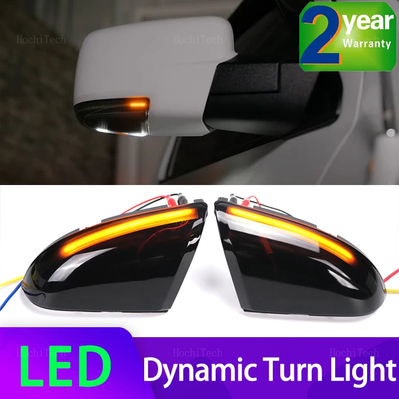 feu signalisation dynamique miroir voiture led noir moderne clignotant séquentiel câbles électriques 12v 2600lm