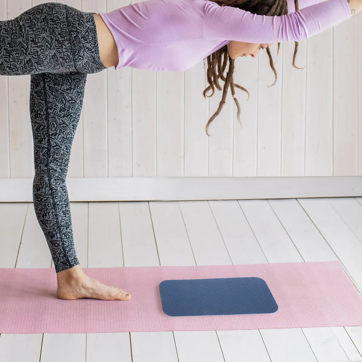 tapis yoga bleu marine rose clair antidérapant doux moderne épais fitness pilates travaux