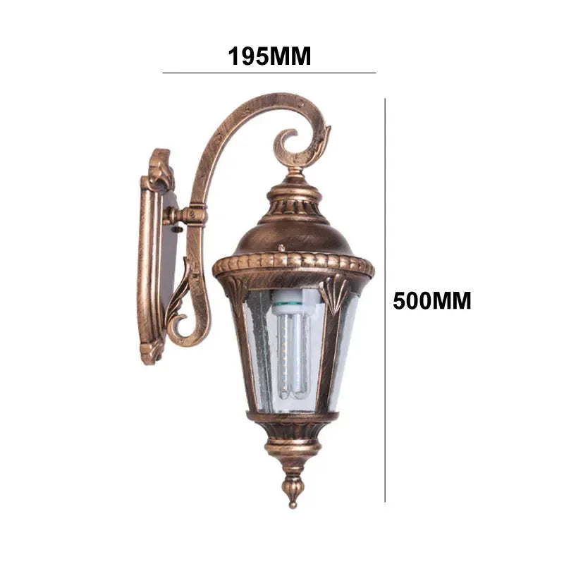 lampe murale bronze ornements sculptés verre translucide classique vintage entrée chambre coucher salle bain