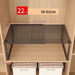 étagère rangement extensible métal blanc moderne grille fixée clips armoire