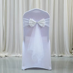 décoration chaise mariage sash papillon tulle organza couleur variée événementiel festive reception simple