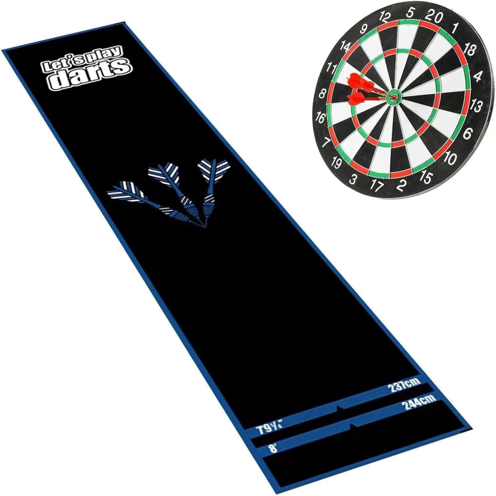tapis fléchettes cible noire antidérapante durable intérieur extérieur classique polyester PVC washable