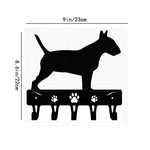 porte clefs mural noir silhouette chien pattes moderne decoration maison objet decoratif