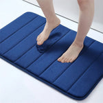 tapis bain antidérapant mousse mémoire forme absorbant eau lavable machine violet gris clair moderne
