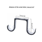 supports rideau noirs blancs clips fixation modernes fenêtres decoration intérieure aluminium durables
