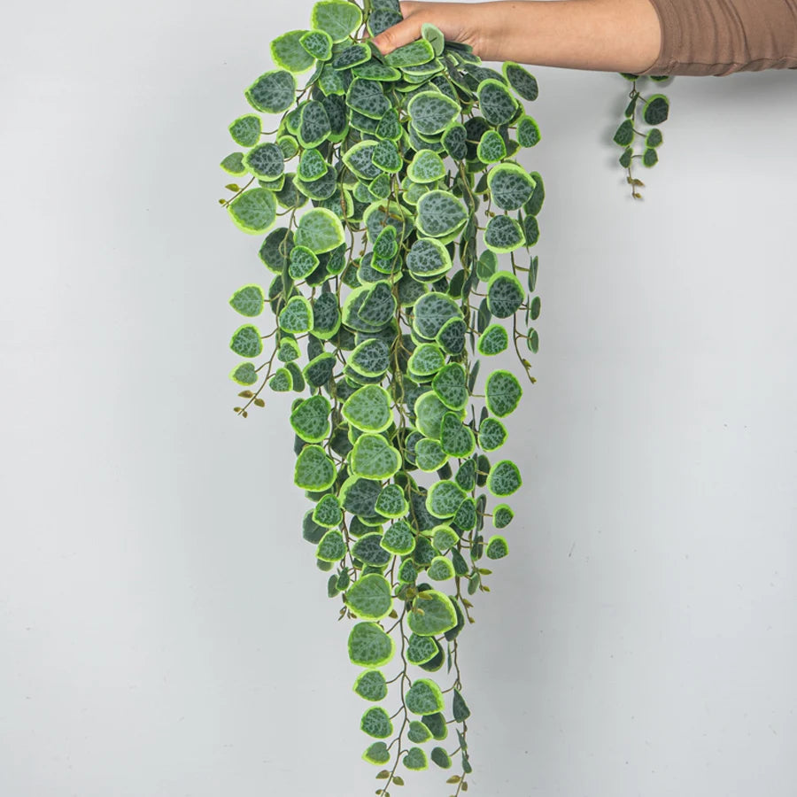 plantes artificielles vigne eucalyptus vert clair feuilles argent plastique moderne extérieur accrochable 60cm 80cm