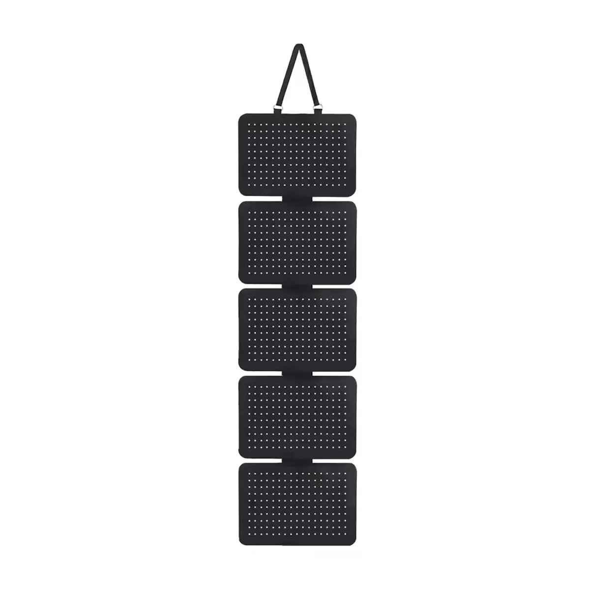 porte bijoux suspendu noir perforé moderne boucles d'oreilles femmes pliable support mural grande capacité