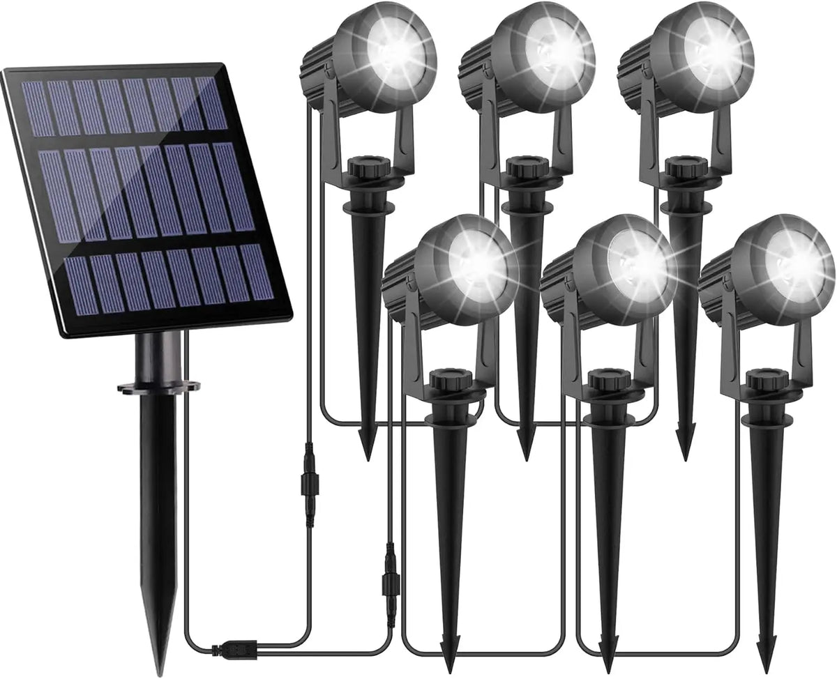 projecteur solaire moderne led ip65 noir adhésif jardin extérieur