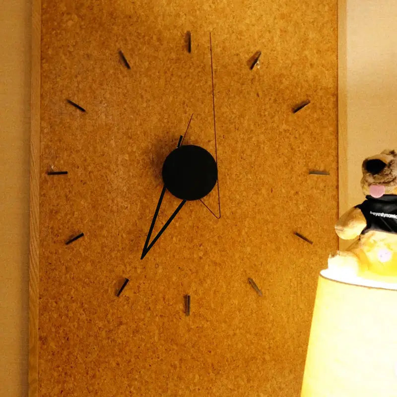 horloge murale scandinave minimaliste noir aiguille quartz silent moderne salon