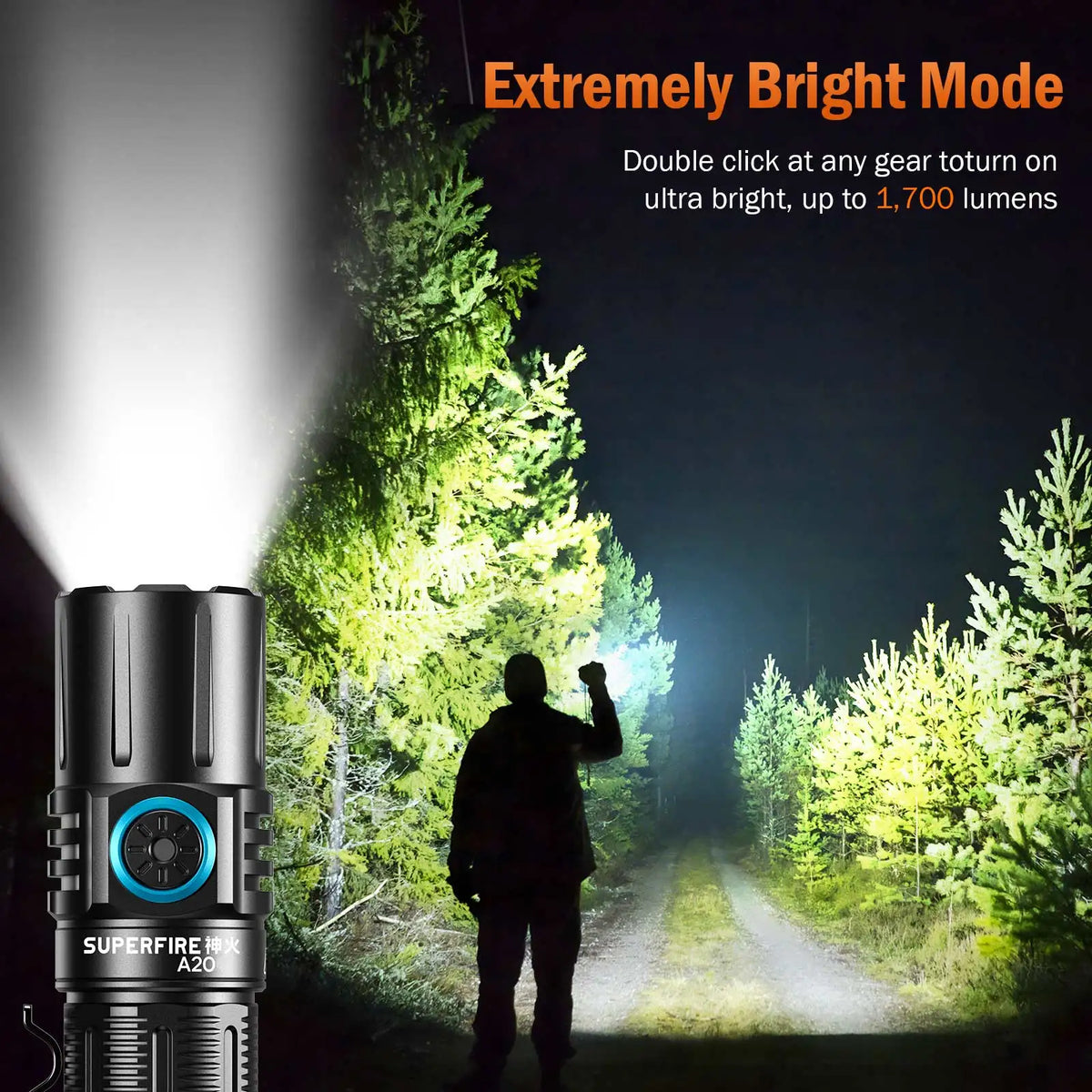 lampe torche led rechargeable usb 3000 lumens tactique camping chasse éclairage urgence