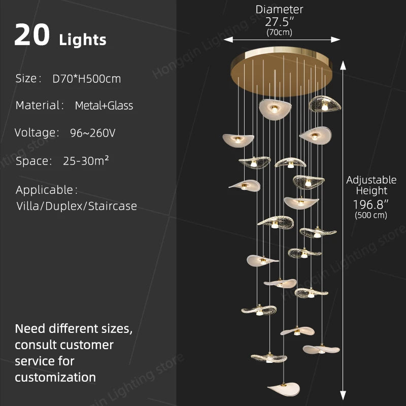 suspension lumineuse moderne pierre verre blanc doré led 4000k 3000k 6000k