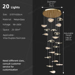 suspension lumineuse moderne pierre verre blanc doré led 4000k 3000k 6000k