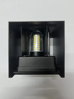 applique murale led 9w g9 noir blanc contemporaine verre borosilicate ip65