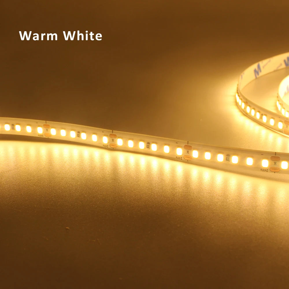 ruban led 12v 24v 120leds 240leds blanc chaud froid naturel adhésif haute luminosité