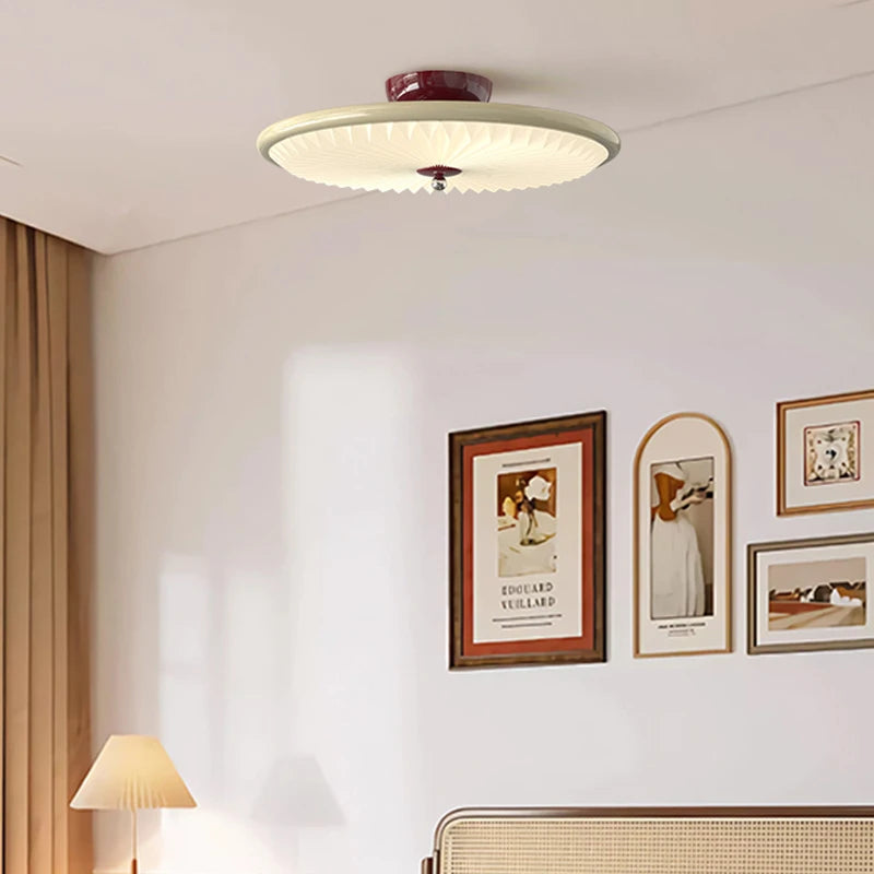 lampe moderne bois marron foncé géométrique sans ombre télécommande blanc