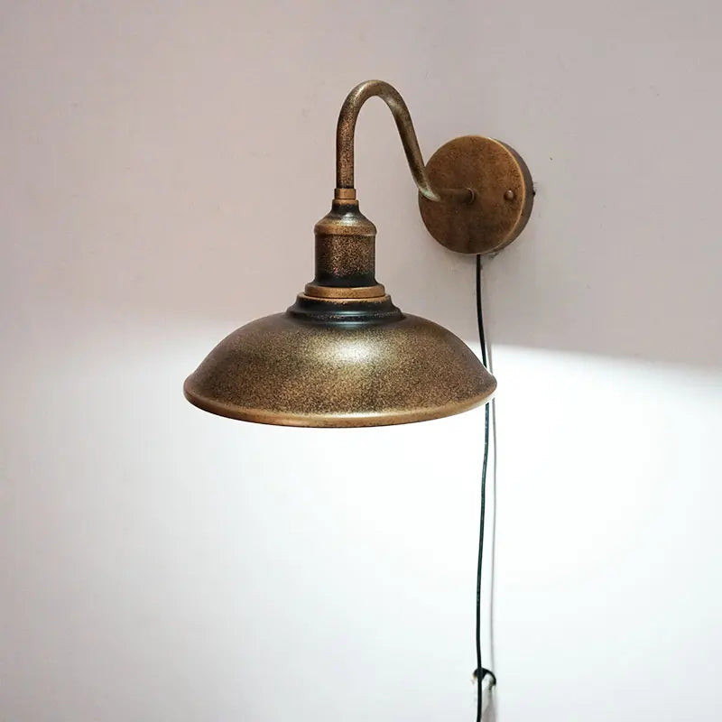 lampe murale industrielle vintage bronze noir argenté prise fixée mur adaptable cuisine salle manger