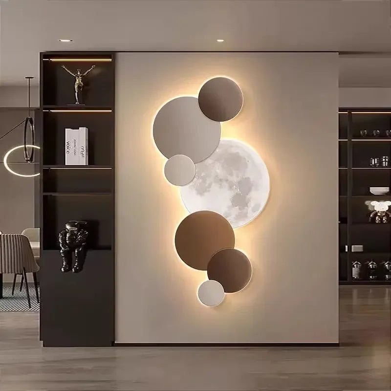 Peinture murale LED 3D verte avec effet décoratif pour porche