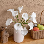 bouquets fleurs artificielles callas violettes blanches decoration mariage anniversaire intérieur