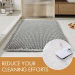 tapis bain anti dérapant microfibre gaufrée moderne beige gris absorbant entrée toilette