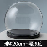boule verre transparent socle bois décoration d'intérieur moderne objet d'exposition moderne