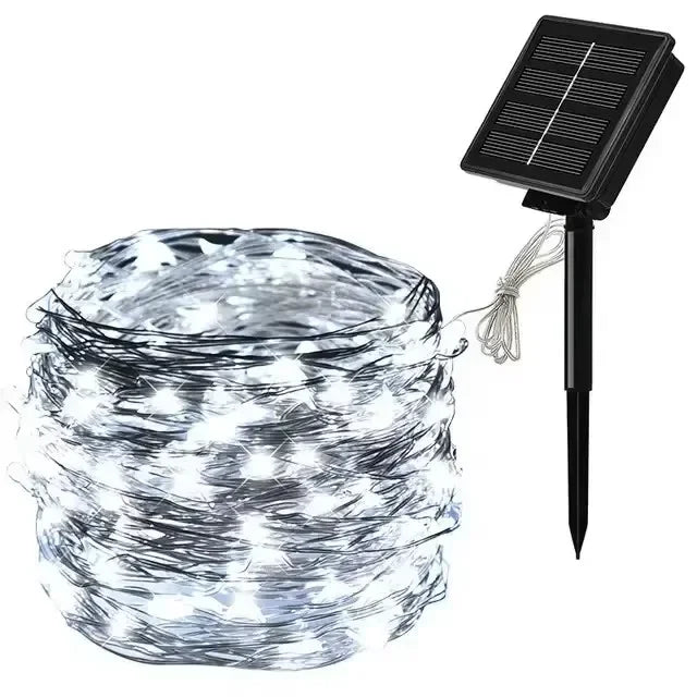 guirlande lumineuse solaire extérieure jardin led vertes étanche décoration fête patio noël